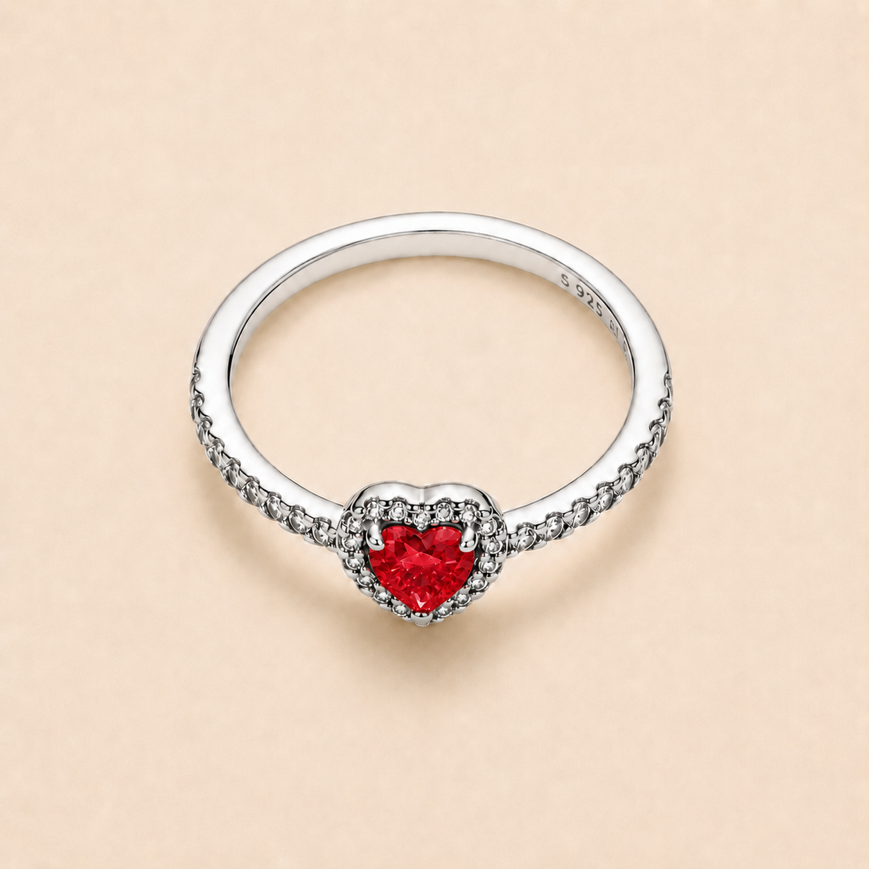 Aria Heart Halo Ring