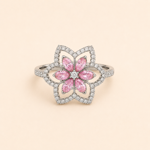 Sakura Bloom Halo Ring
