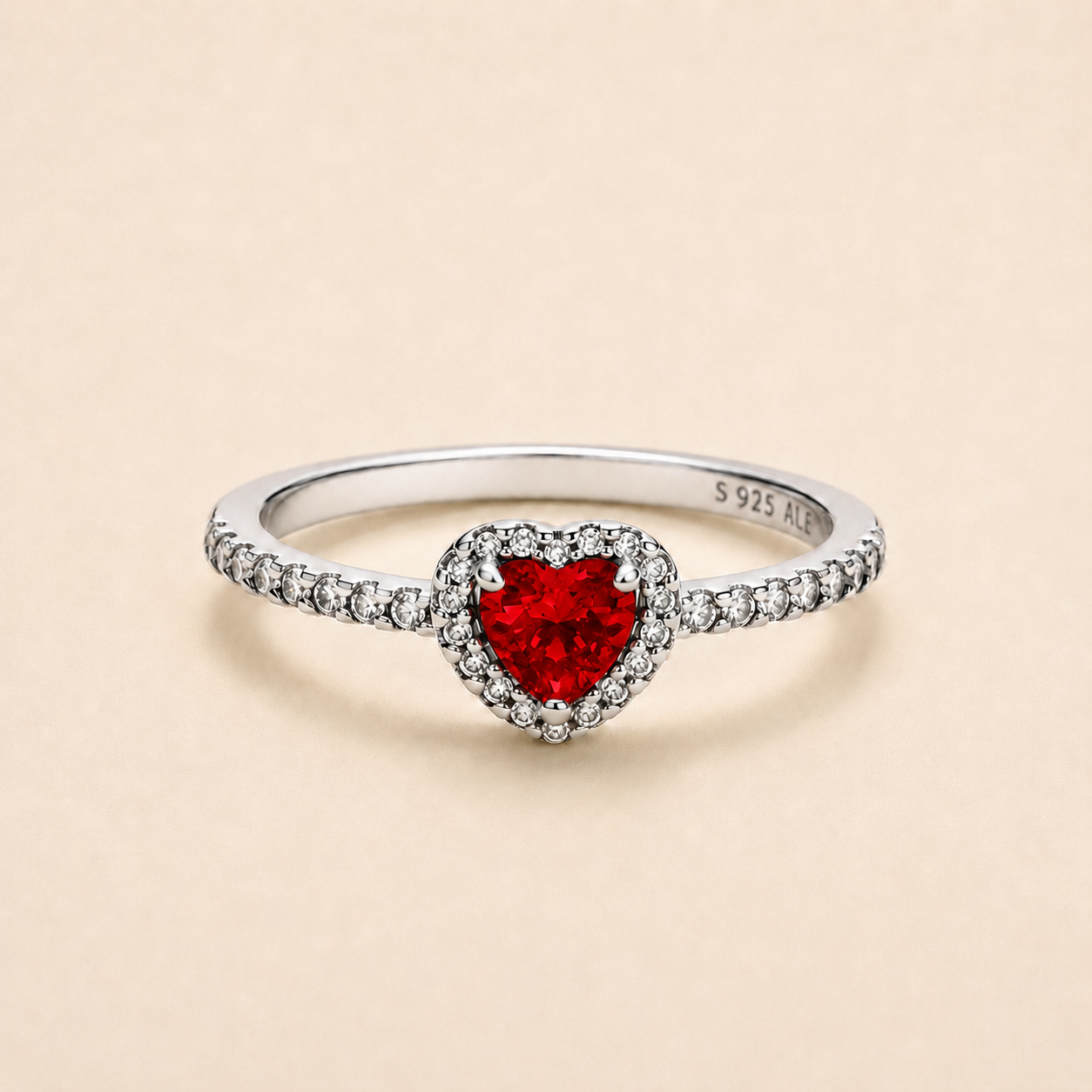 Aria Heart Halo Ring