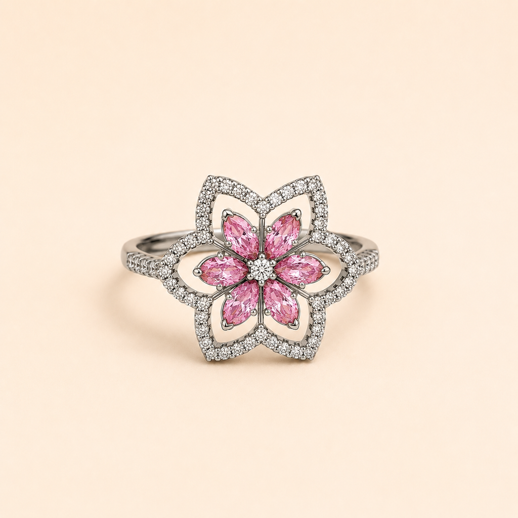 Sakura Bloom Halo Ring