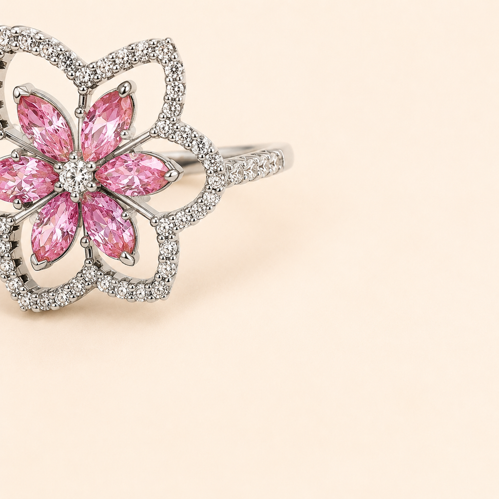 Sakura Bloom Halo Ring