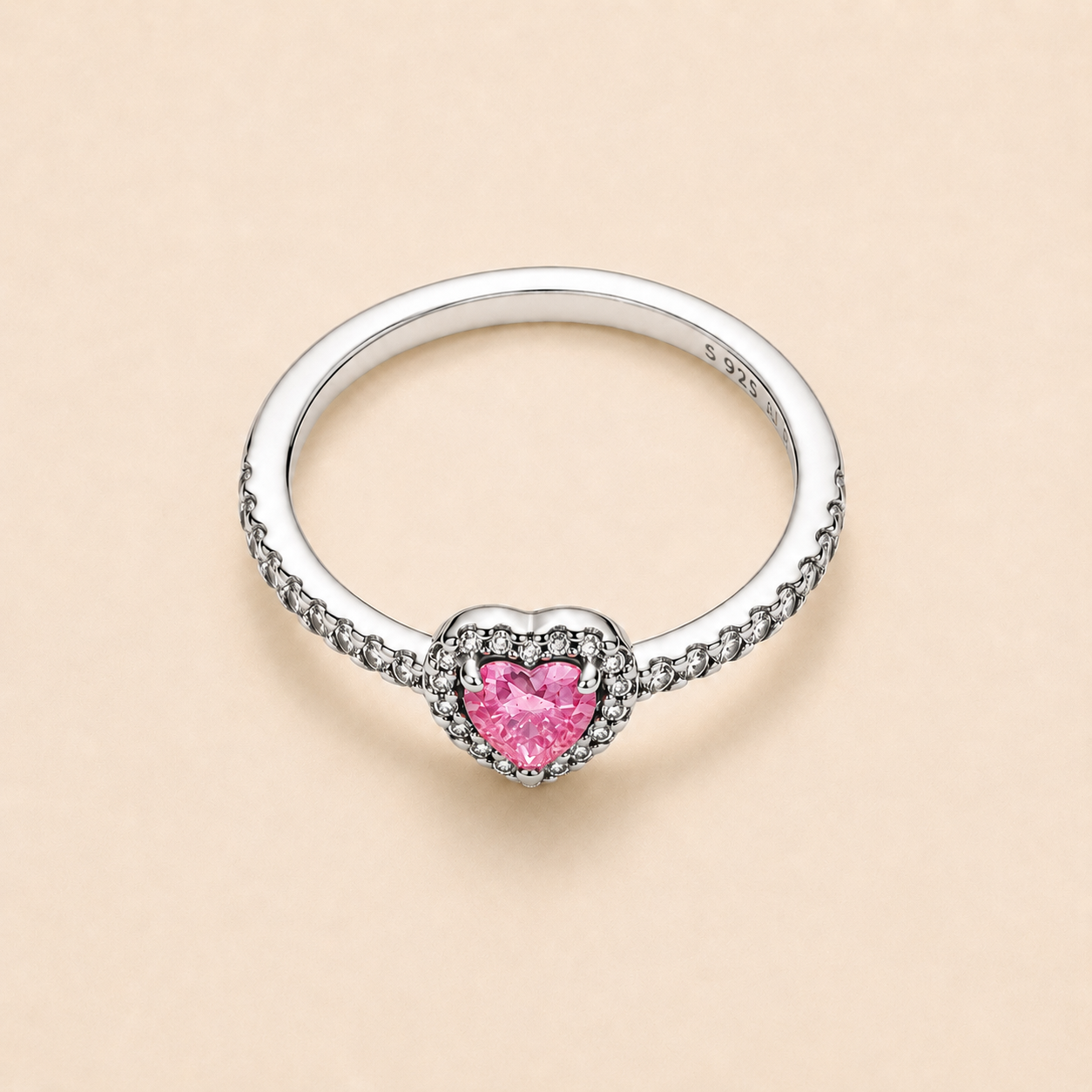 Aria Heart Halo Ring
