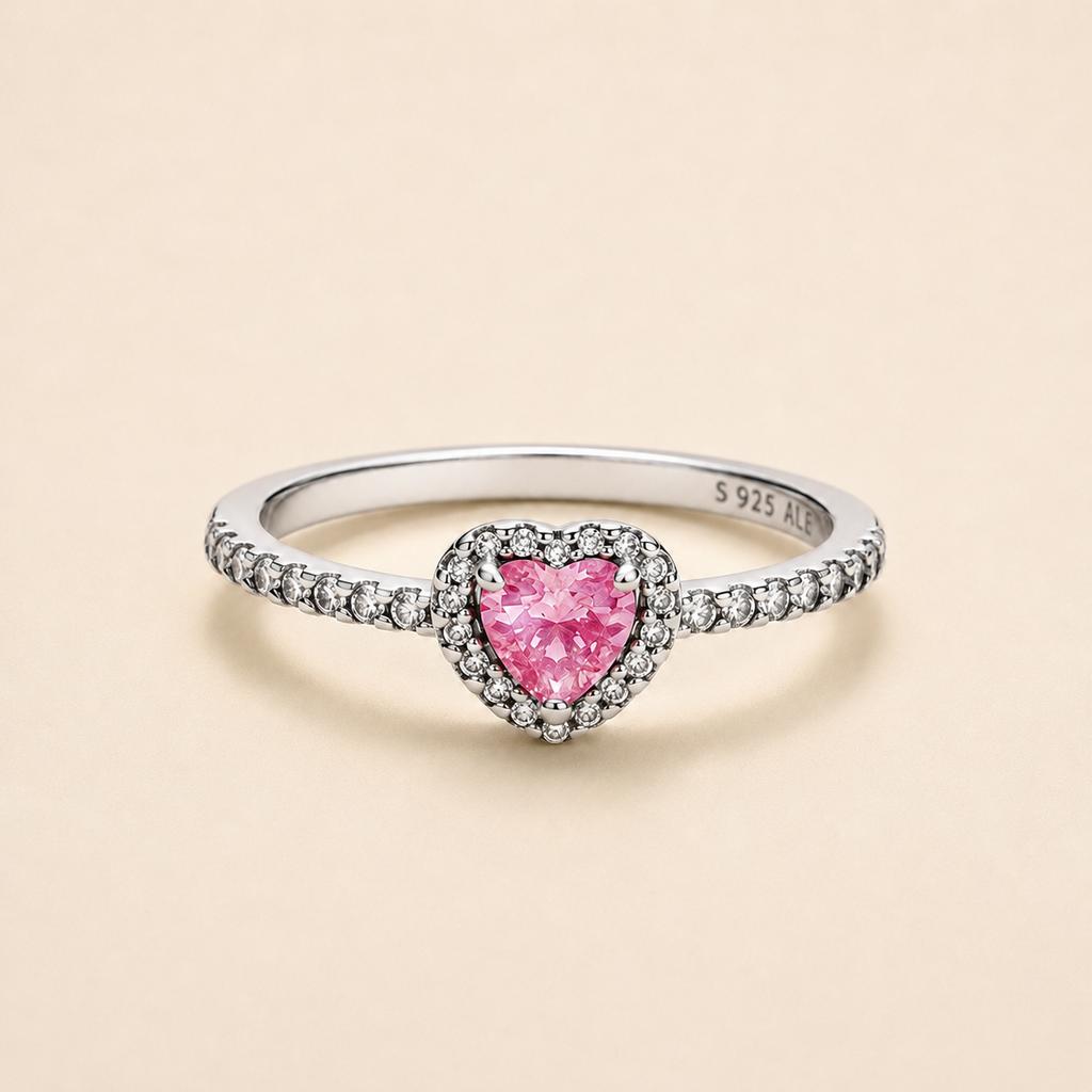 Aria Heart Halo Ring