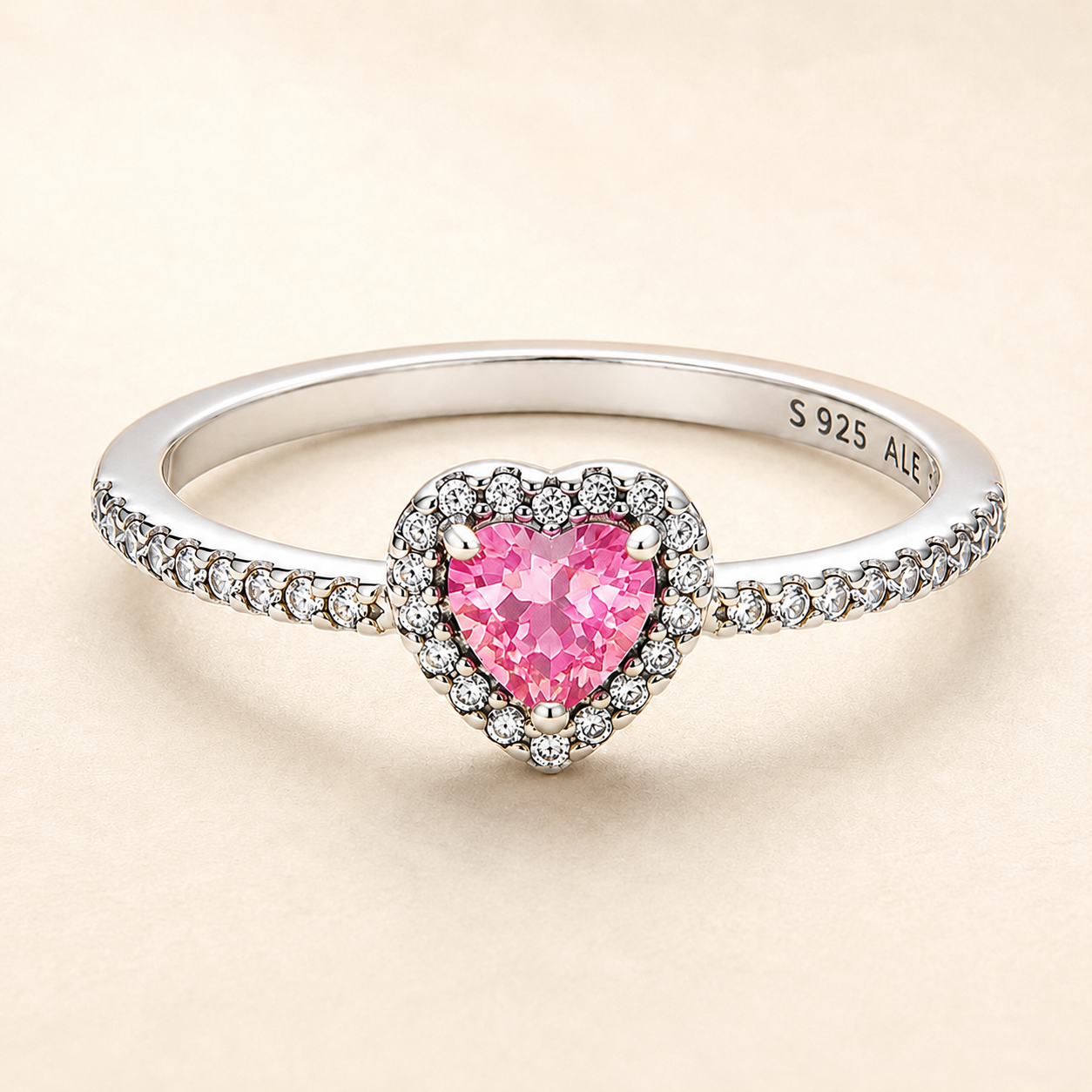 Aria Heart Halo Ring